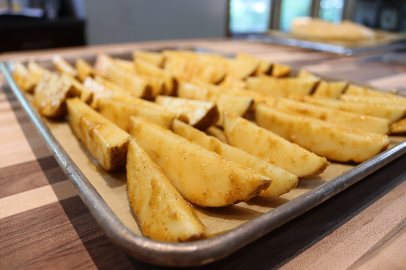 Oven-Roasted Potato Wedges - Roasting Preparation