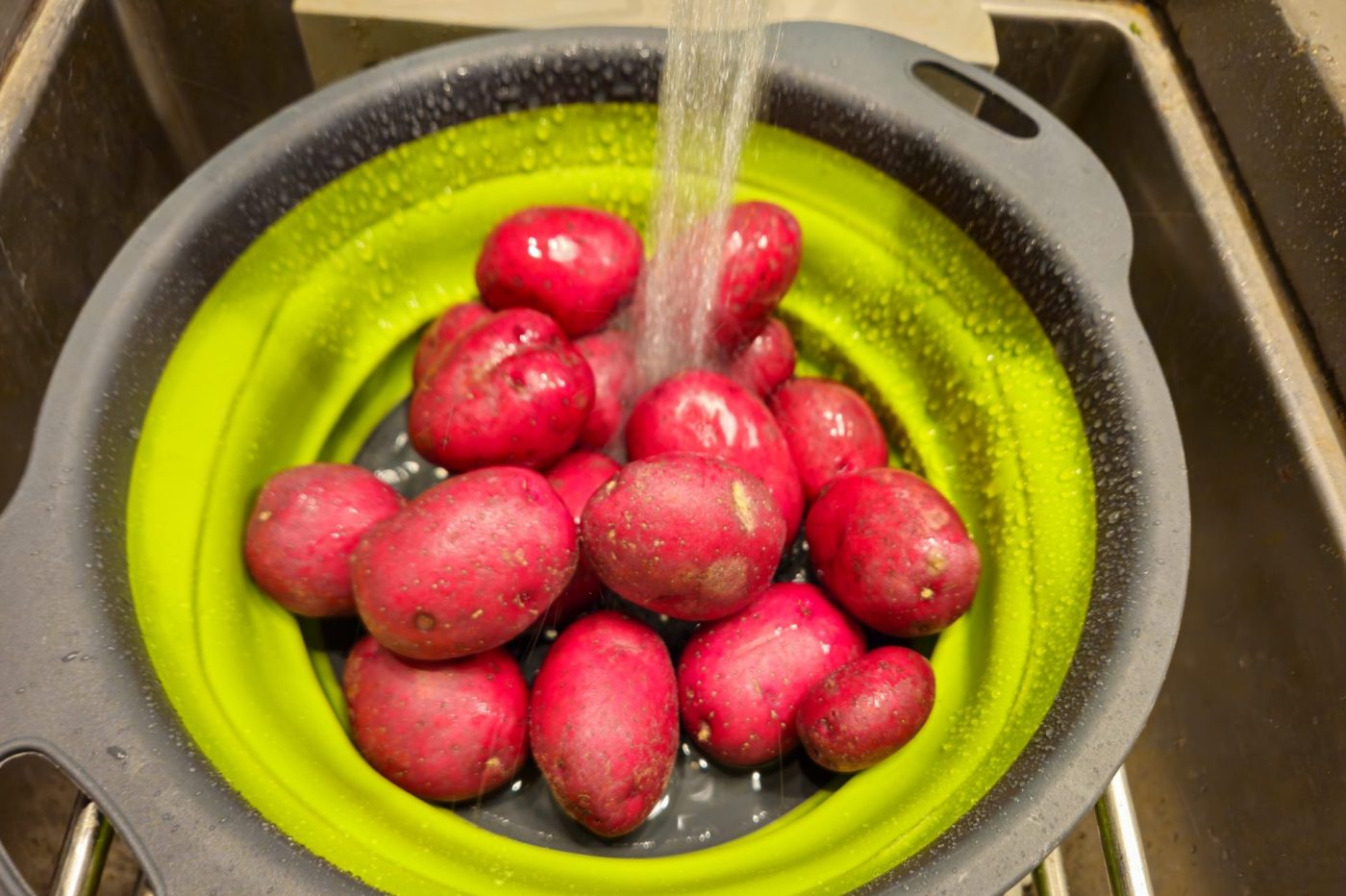 Baby Red Potatoes with Butter - Potato Preparation