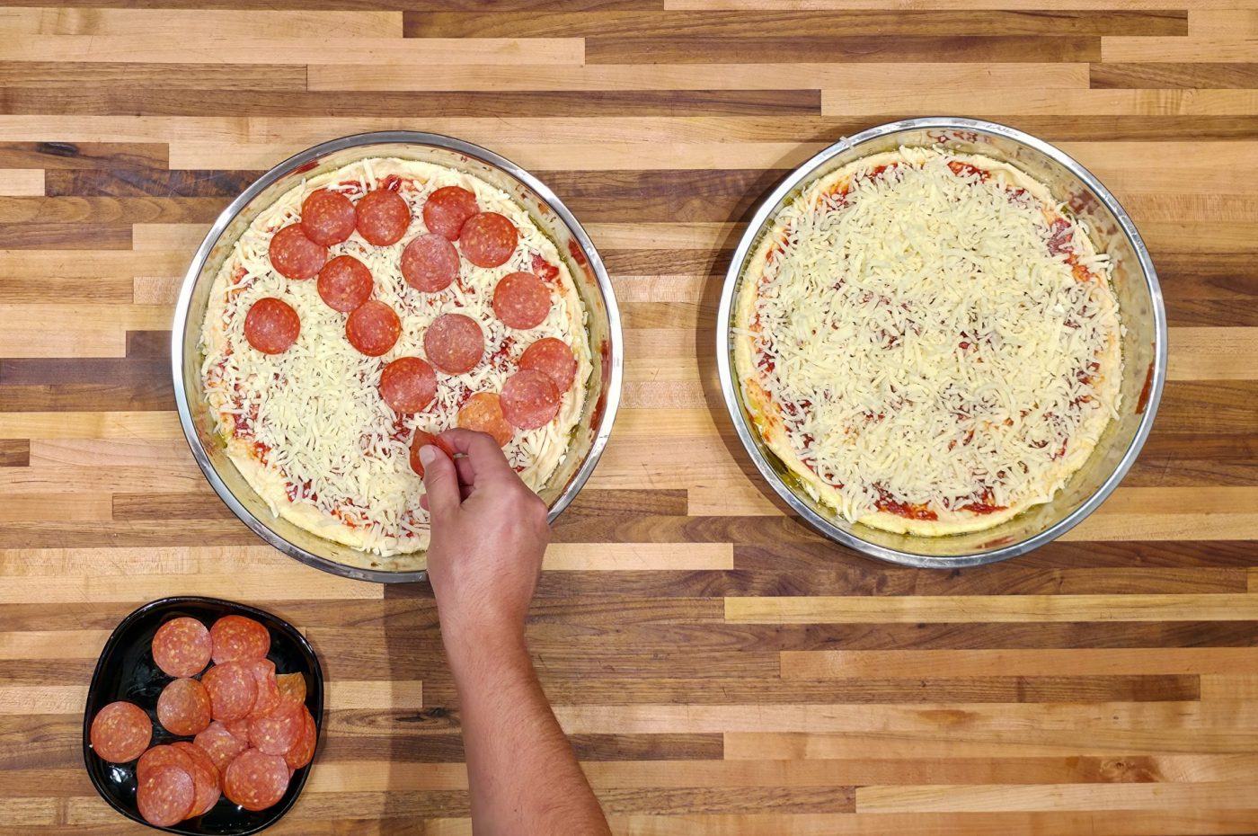 60 min. pan pizza = steps-45