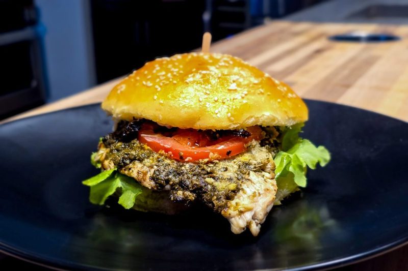 Pesto Chicken Sandwich with Parmesan