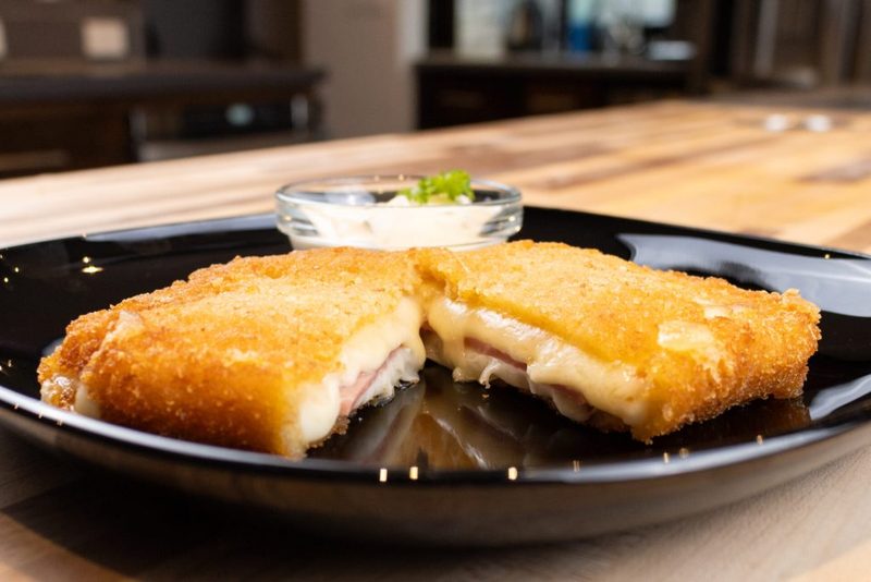 Fried Cheese with Ham