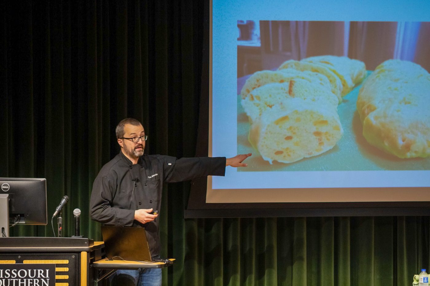 Tom Slepicka (aka Tom the Chef) is giving a lecture at Missouri Southern State University in Joplin during Czech Semester 2022.