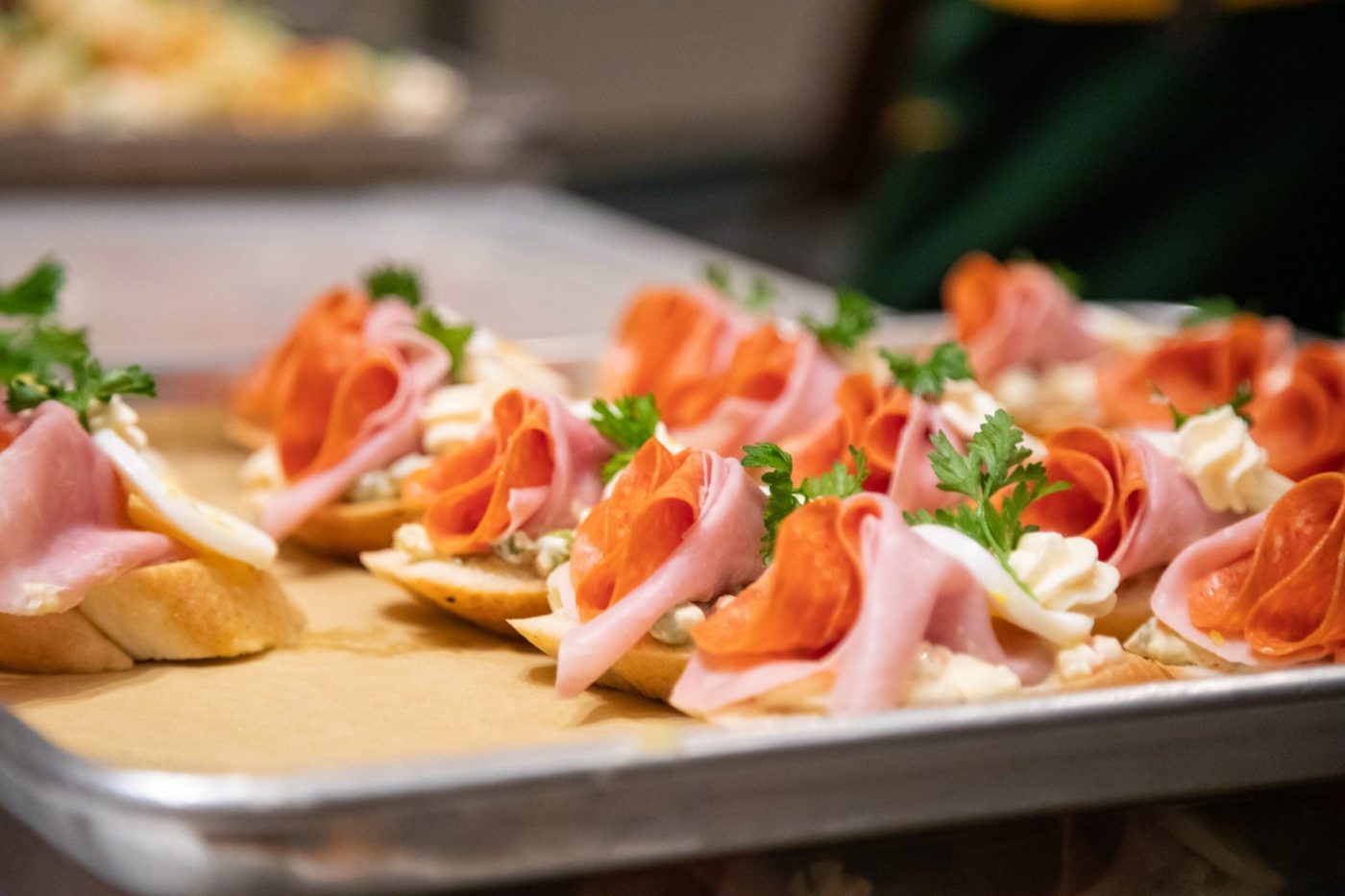 Traditional Czech Sandwiches prepared by Tom Slepicka (aka Tom the Chef) for the Czech Semester of Missouri Southern State University in Joplin